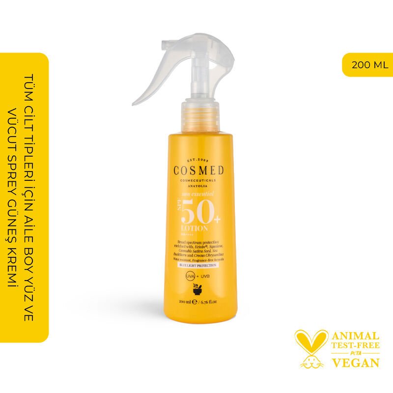 Cosmed Sun Essential Spf50+ Güneş Losyonu 200 ml - Melori