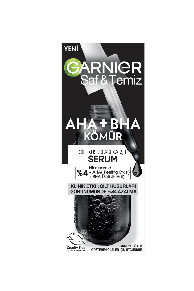 Garnier AHA+BHA Cilt Kusurları Karşıtı Serum %4 [NİASİNAMİD + PEELING ETKİLİ AHA+BHA] 30ML - Melori