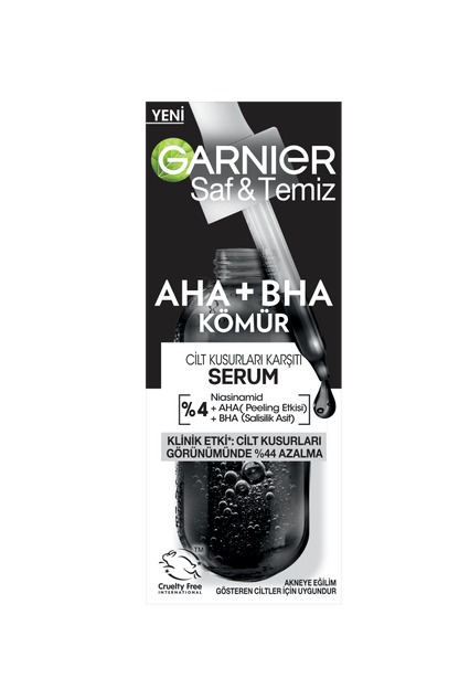 Garnier AHA+BHA Cilt Kusurları Karşıtı Serum %4 [NİASİNAMİD + PEELING ETKİLİ AHA+BHA] 30ML - Melori
