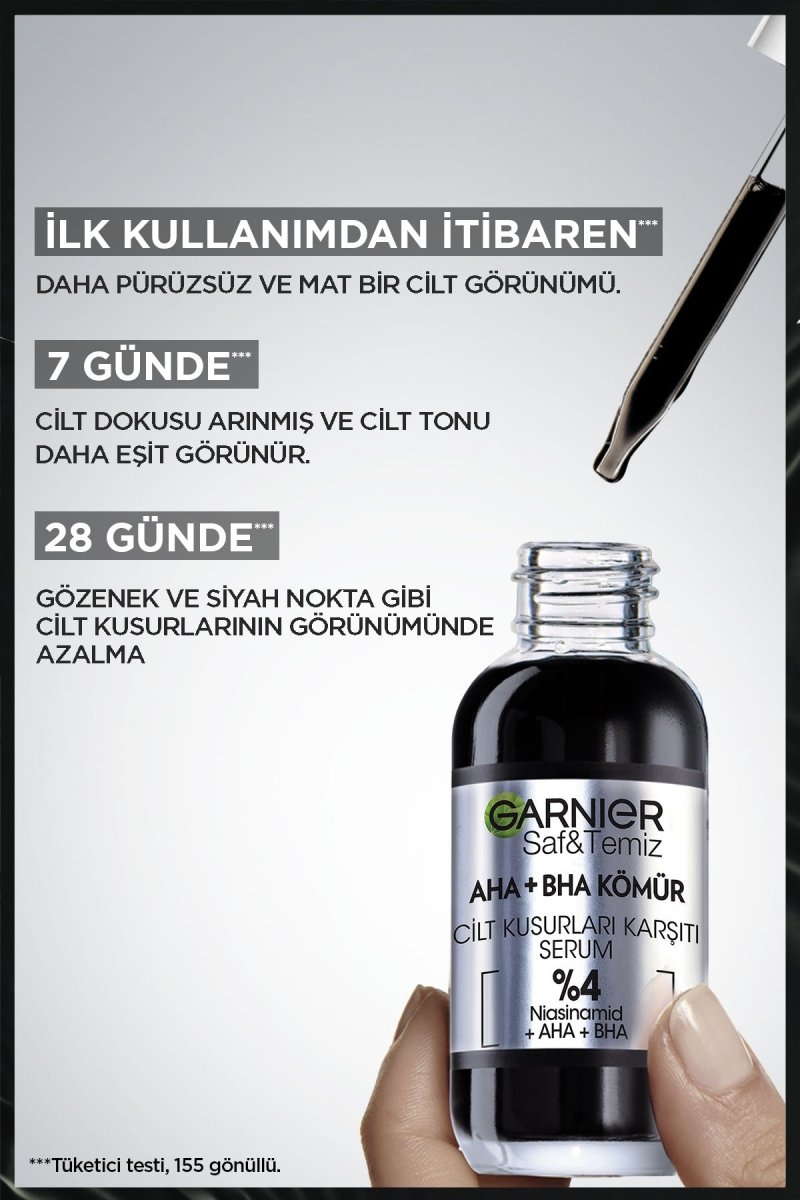 Garnier AHA+BHA Cilt Kusurları Karşıtı Serum %4 [NİASİNAMİD + PEELING ETKİLİ AHA+BHA] 30ML - Melori