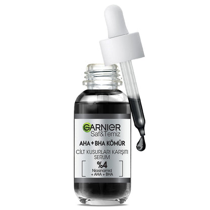 Garnier AHA+BHA Cilt Kusurları Karşıtı Serum %4 [NİASİNAMİD + PEELING ETKİLİ AHA+BHA] 30ML - Melori