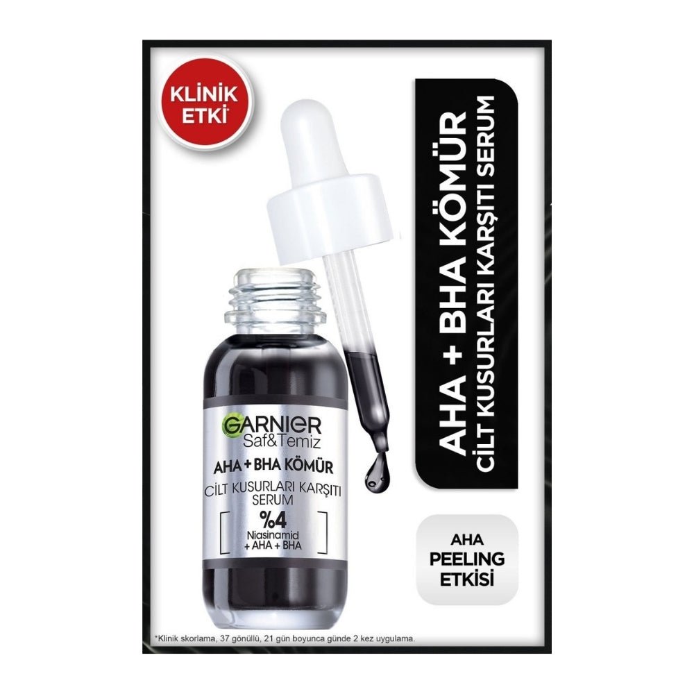 Garnier AHA+BHA Cilt Kusurları Karşıtı Serum %4 [NİASİNAMİD + PEELING ETKİLİ AHA+BHA] 30ML - Melori