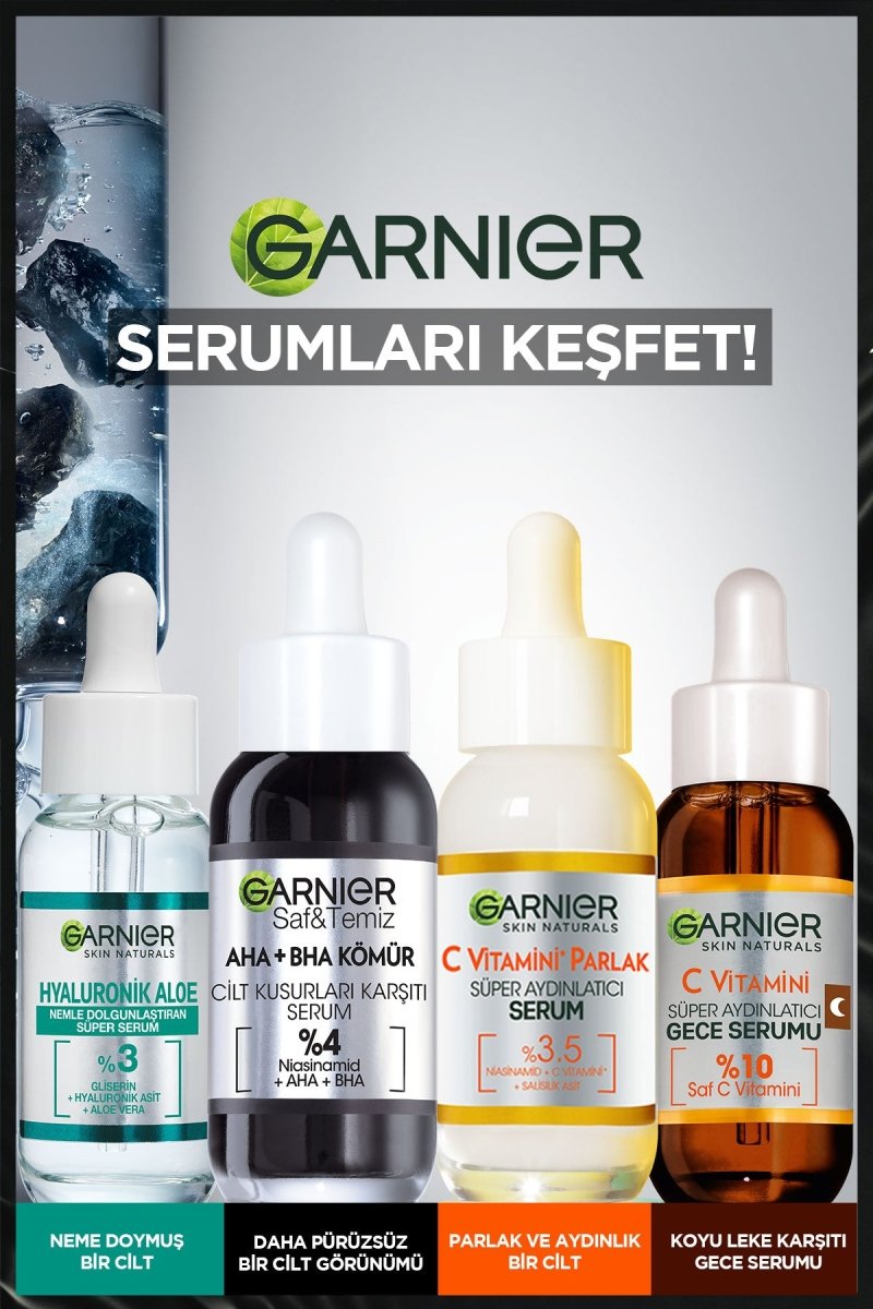 Garnier AHA+BHA Cilt Kusurları Karşıtı Serum %4 [NİASİNAMİD + PEELING ETKİLİ AHA+BHA] 30ML - Melori