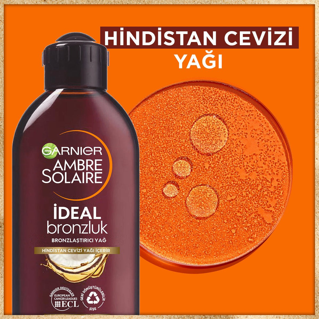 Garnier Ambre Solaire İdeal Bronzluk Bronzlaştırıcı Yağ 200ML - Melori