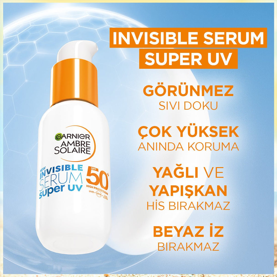 Garnier Ambre Solaire Invisible Serum Super UV Günlük Güneş Koruyucu Serum 30 ml - Melori