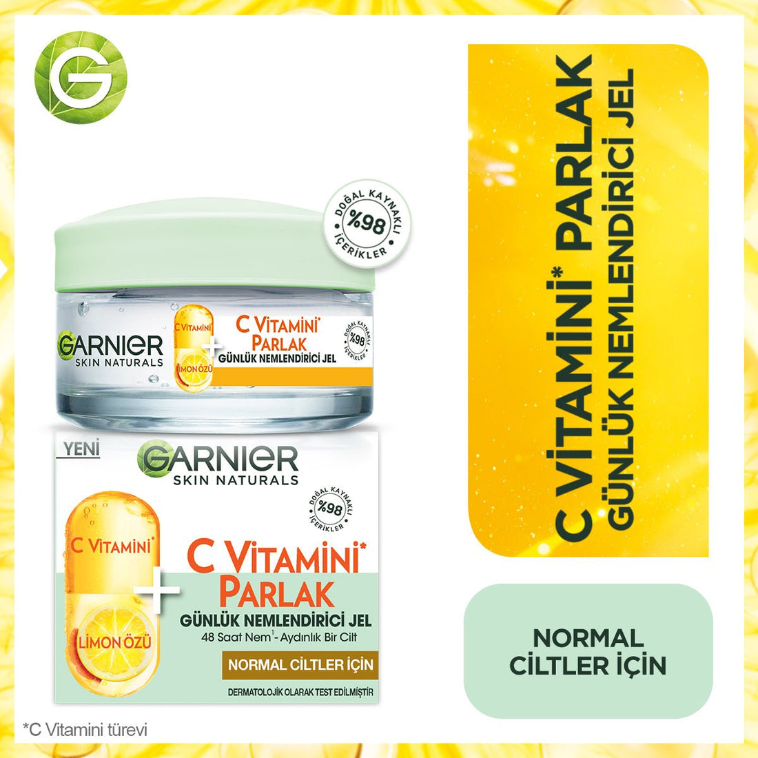 Garnier C Vitamini Parlak Günlük Nemlendirici Jel 50ml - Melori