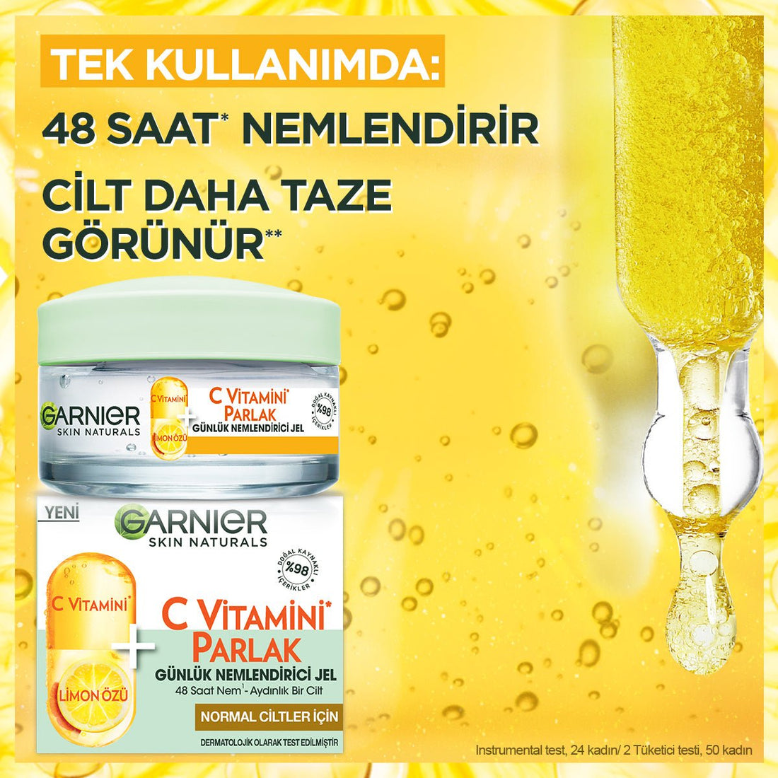Garnier C Vitamini Parlak Günlük Nemlendirici Jel 50ml - Melori