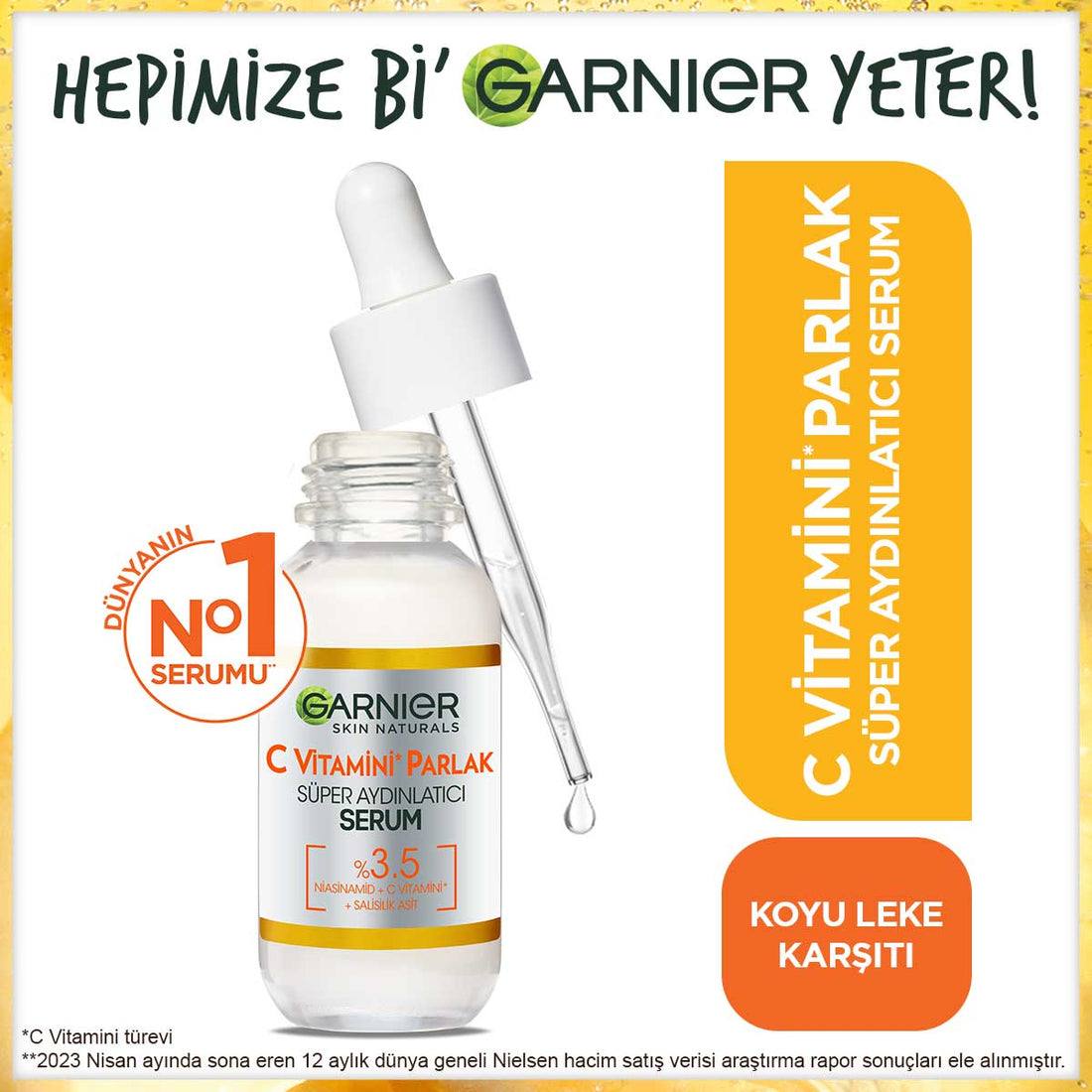 Garnier C Vitamini Parlak Süper Aydınlatıcı Serum 30ML - Melori
