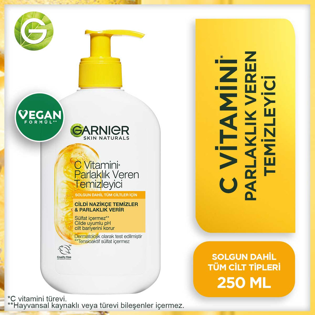 Garnier C Vitamini Parlaklık Veren Temizleyici 250 ml - Melori