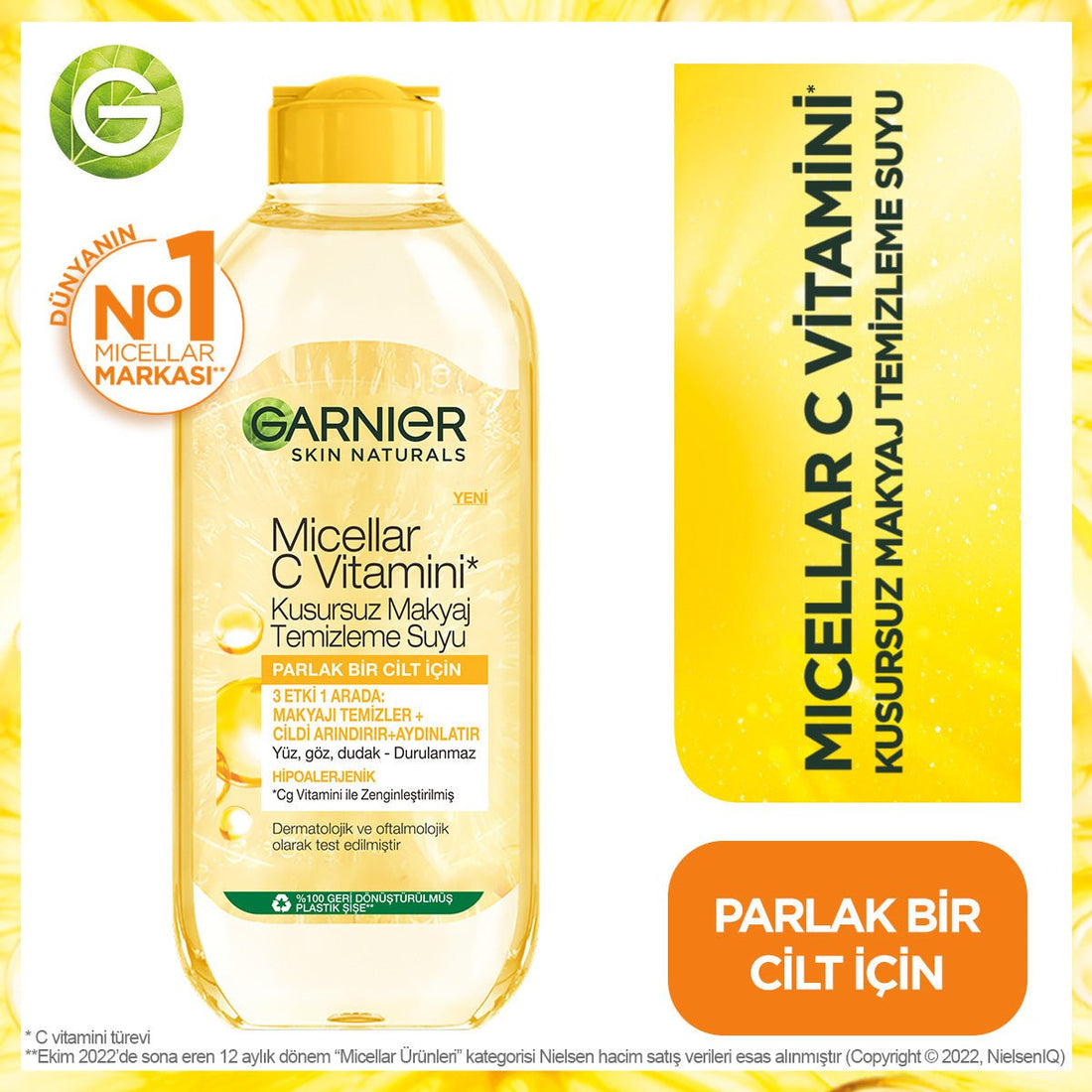 Garnier Micellar C Vitamini Kusursuz Makyaj Temizleme Suyu 400ml - Melori