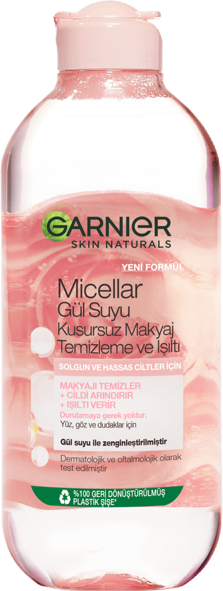 Garnier Micellar Gül Suyu Kusursuz Makyaj Temizleme &amp; Işıltı 400ML - Melori