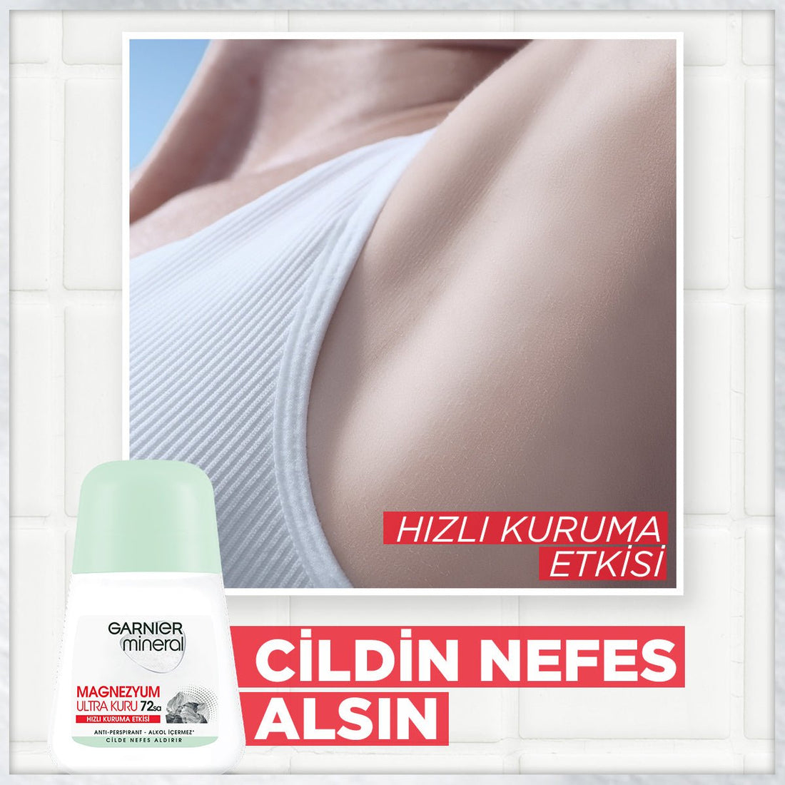 Garnier Mineral Magnezyum Ultra Kuru Roll - on - Melori