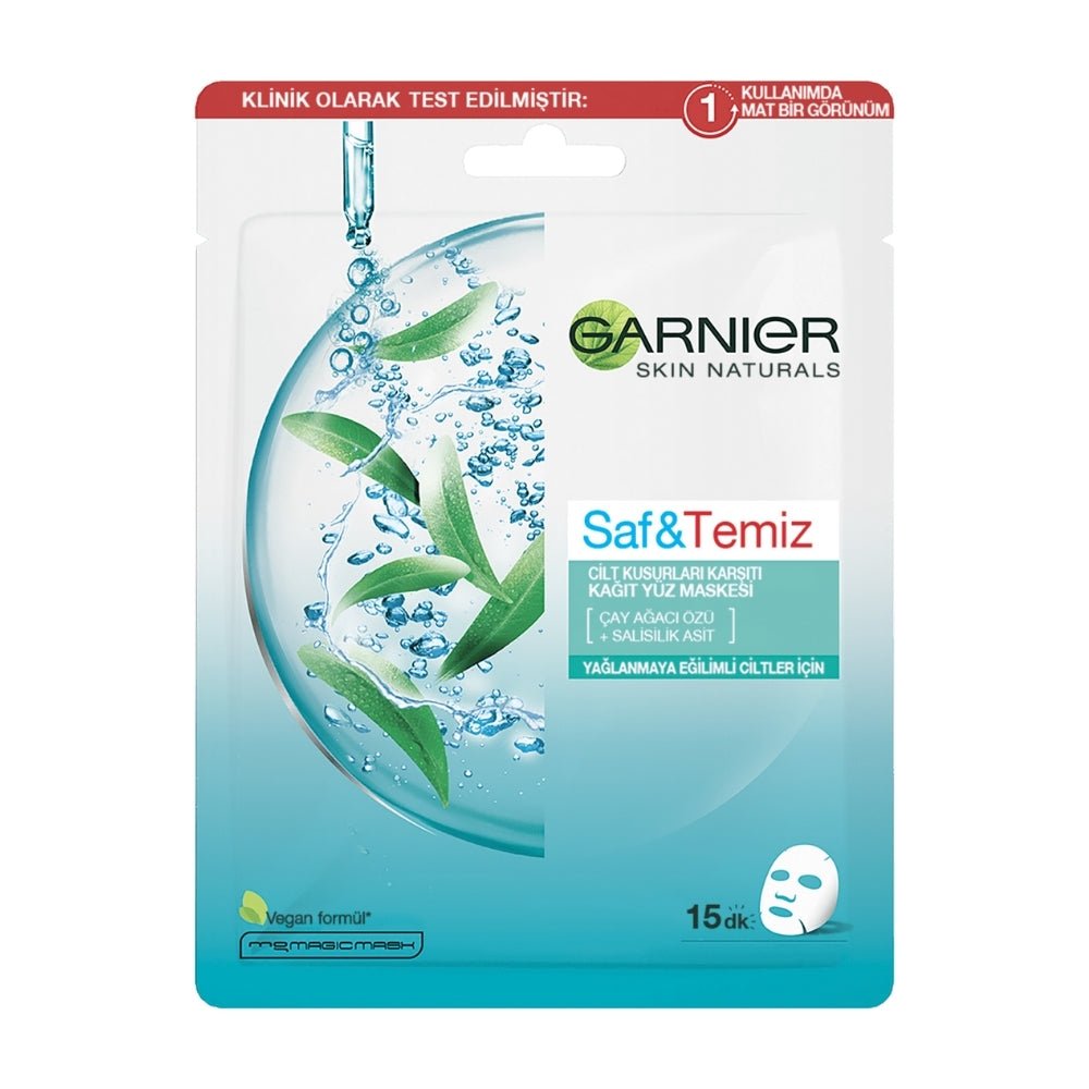 Garnier Saf&Temiz Cilt Kusurları Karşıtı Kağıt Yüz Maskesi - Melori