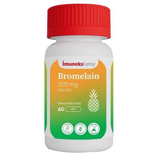 Imuneks Farma Bromelain 220 mg Takviye Edici Gıda 60 Tablet - Melori