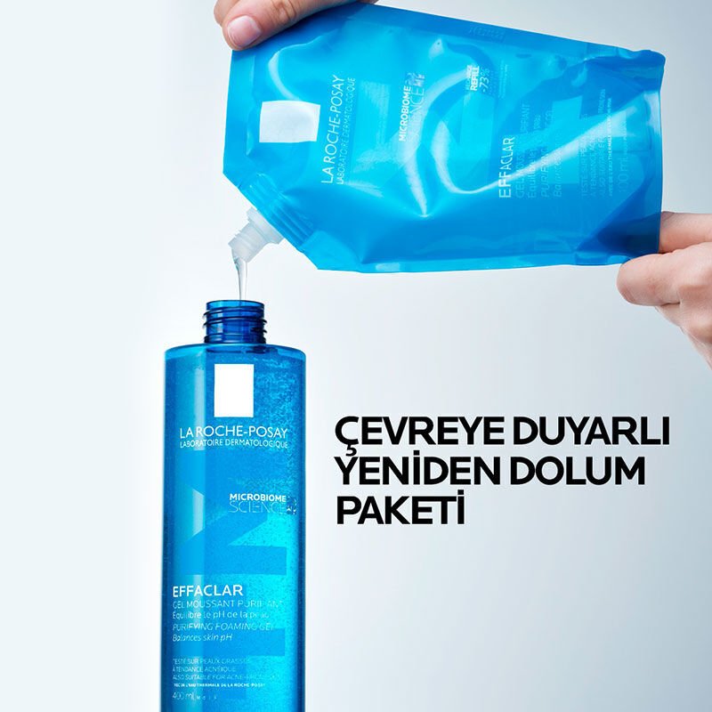 La Roche Posay Effaclar Yağlı Ciltler için Temizleme Jeli 400 ml - Refill - Melori