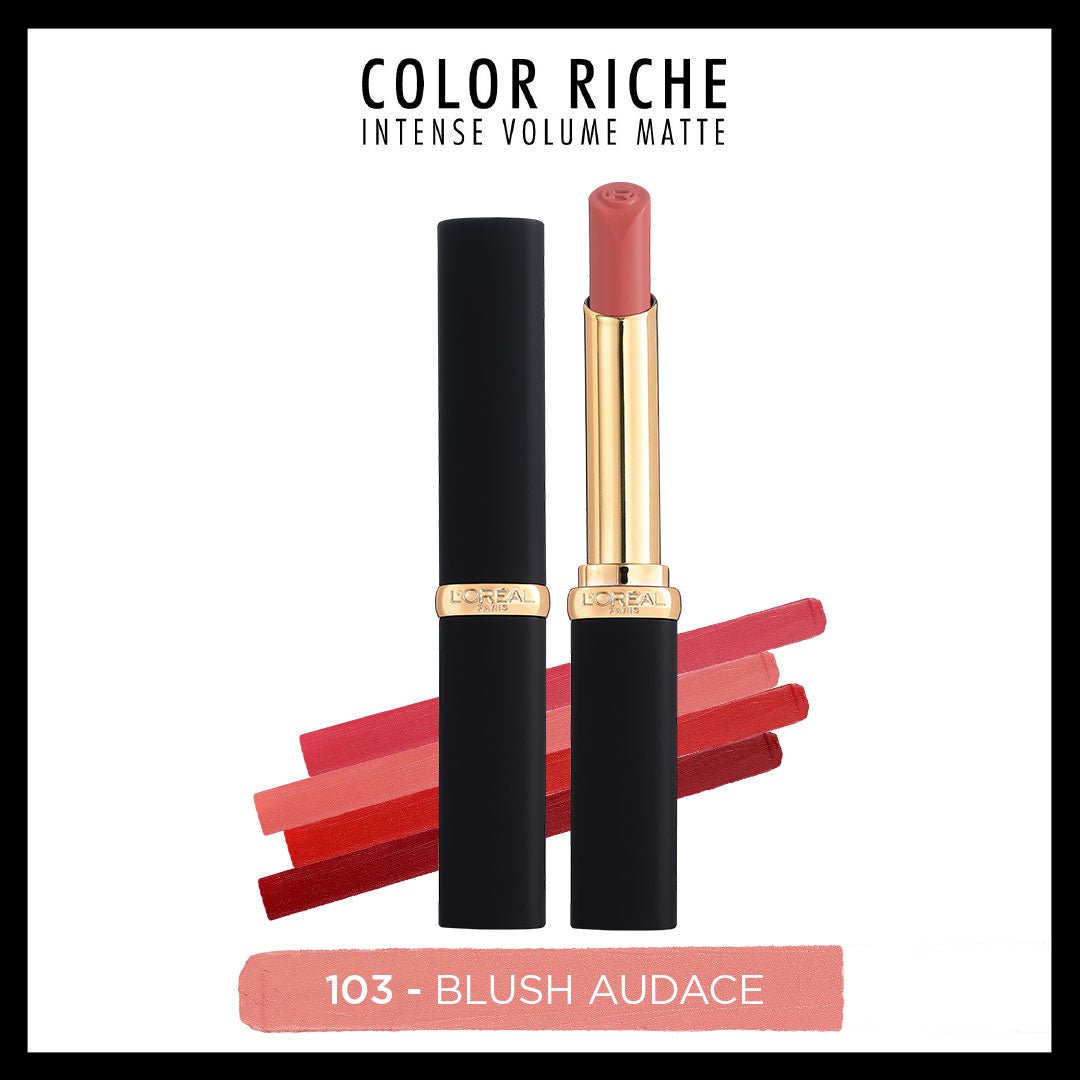 Loreal Paris Color Riche Intense Volume Matte Ruj - 103 Blush Audace - Melori