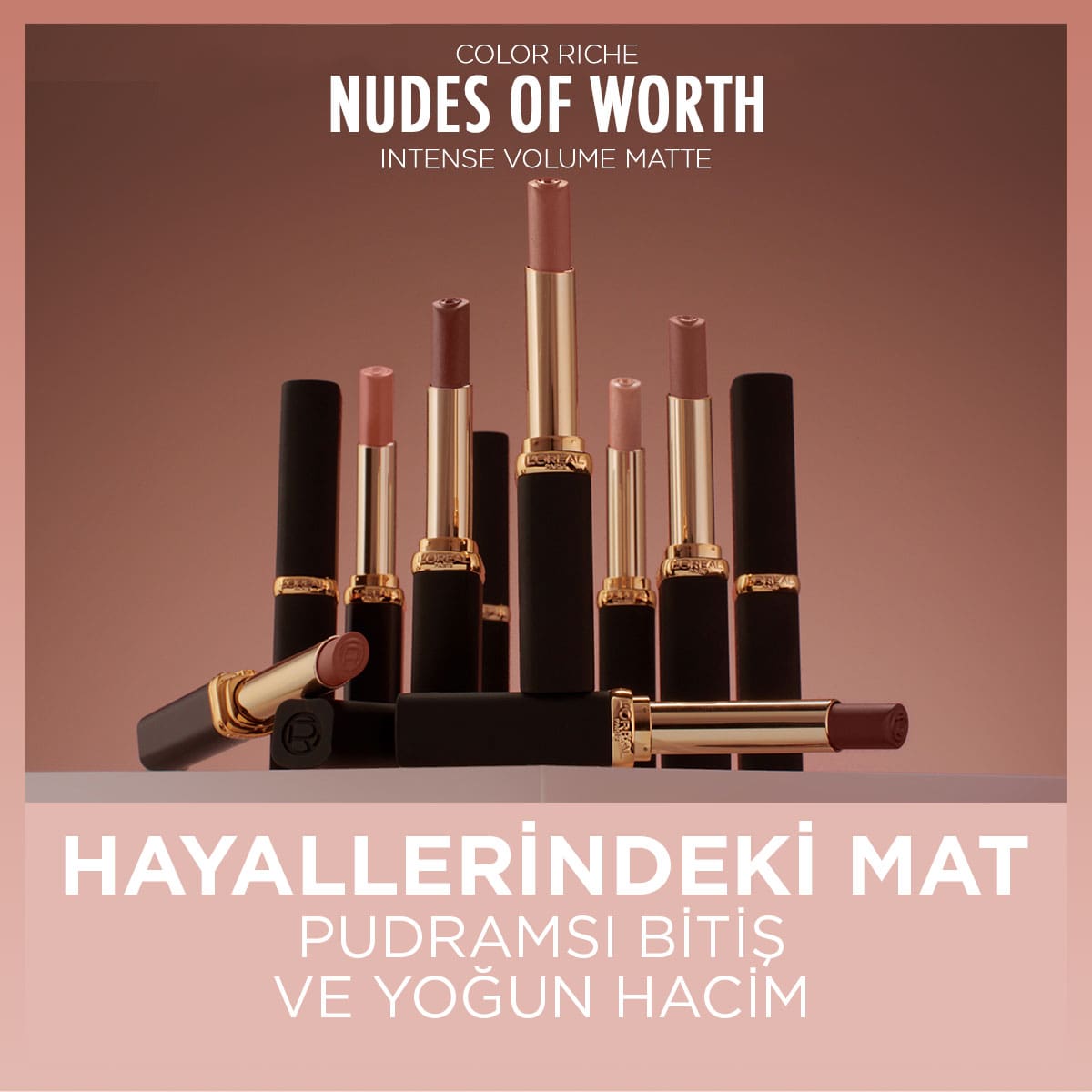 Loreal Paris Color Riche Intense Volume Matte Ruj - 570 Worth It (Intense) - Melori