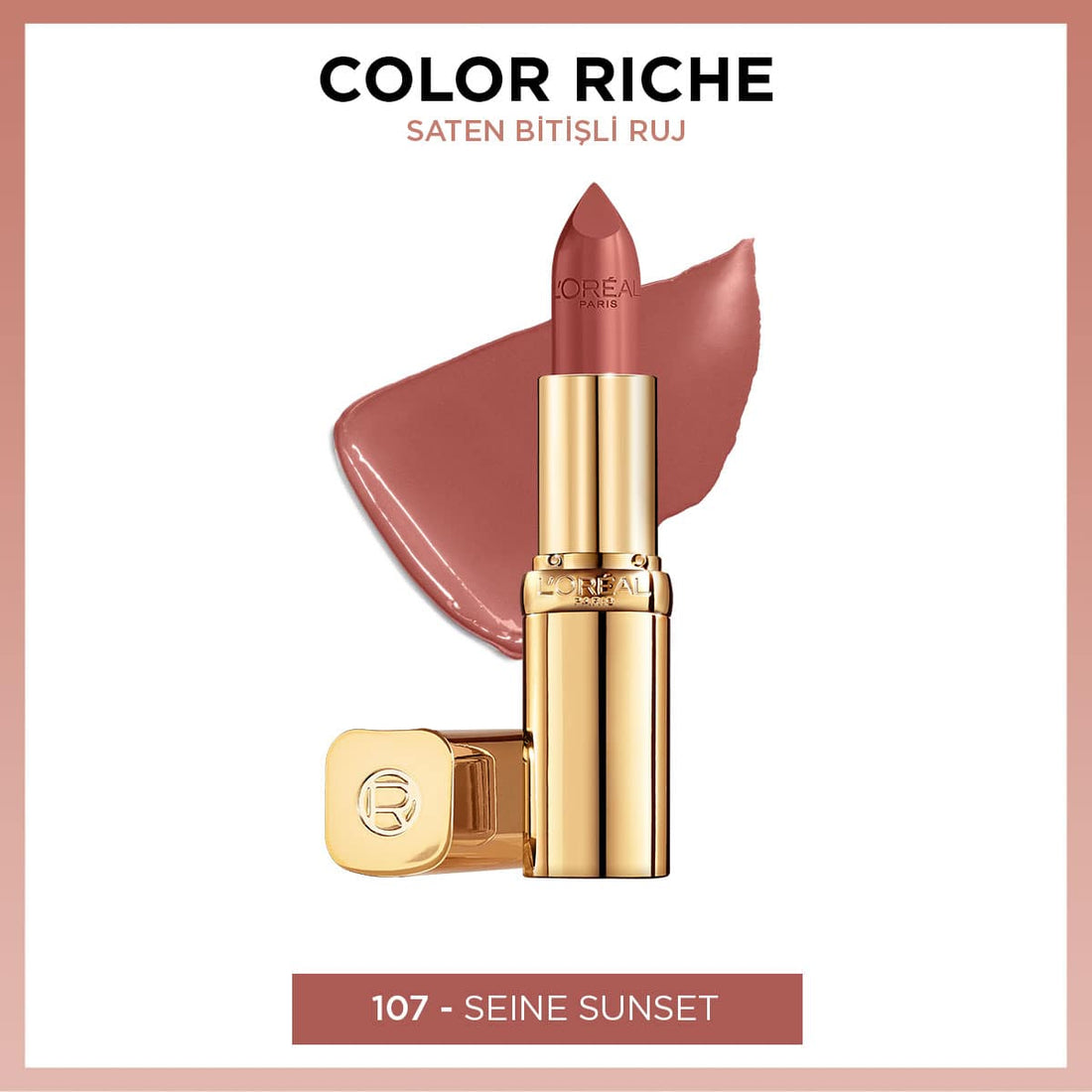 Loreal Paris Color Riche Saten Bitişli Ruj - 107 Seine Sunset - Melori