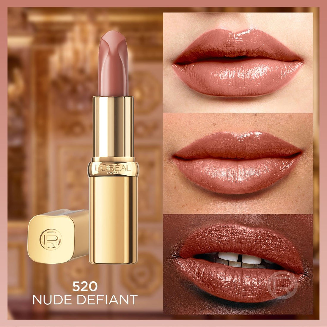 Loreal Paris Color Riche Saten Bitişli Ruj - 520 Nude Defiant - Melori