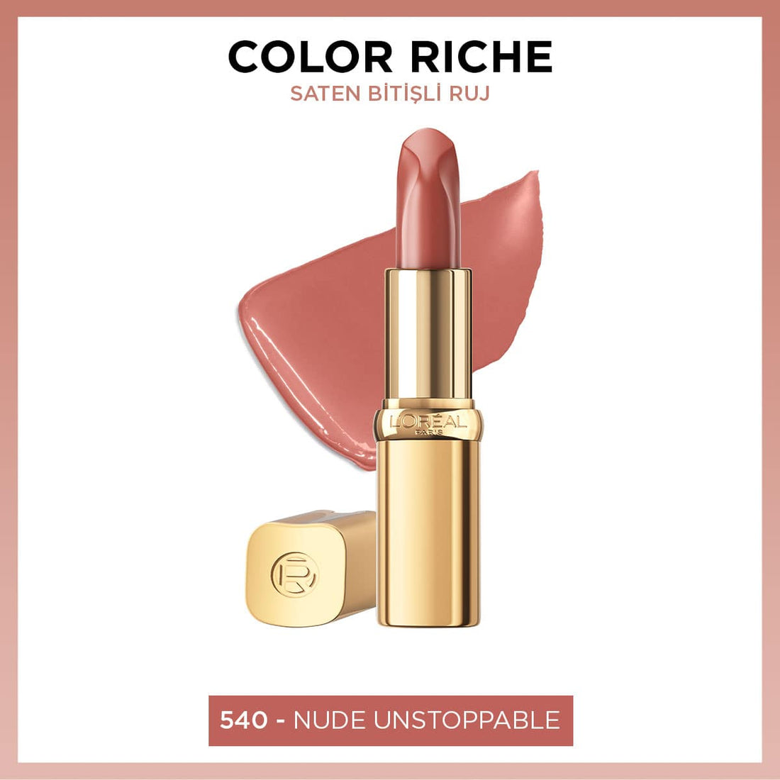 Loreal Paris Color Riche Saten Bitişli Ruj - 540 Nude Unstoppable - Melori