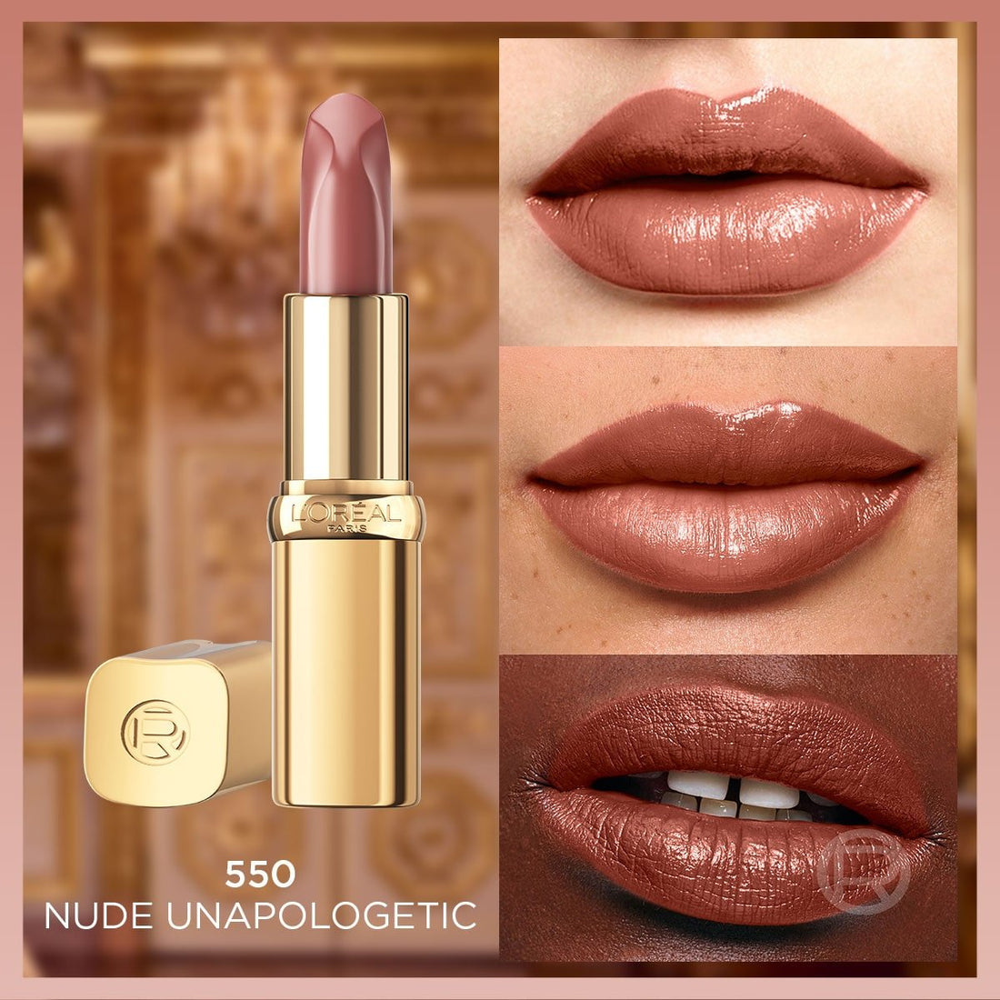 Loreal Paris Color Riche Saten Bitişli Ruj - 550 Nude Unapologetic - Melori