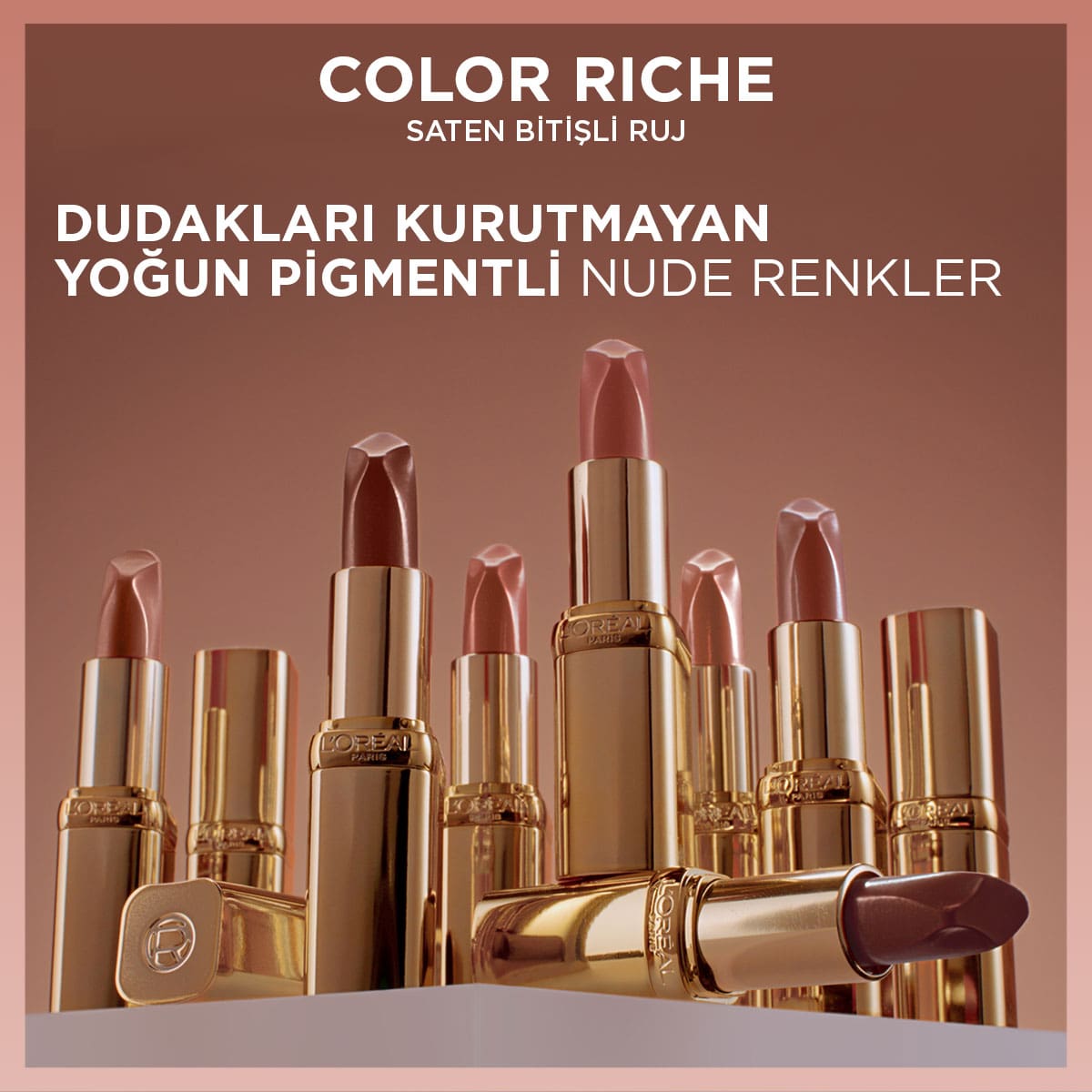 Loreal Paris Color Riche Saten Bitişli Ruj - 570 Worth It (Intense) - Melori
