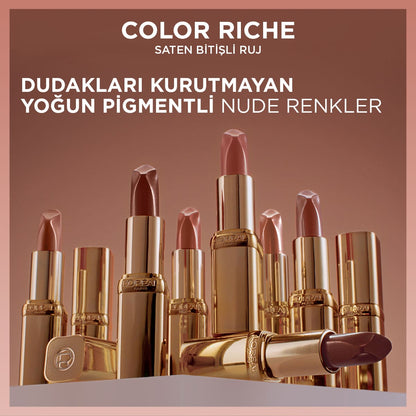 Loreal Paris Color Riche Saten Bitişli Ruj - 570 Worth It (Intense) - Melori