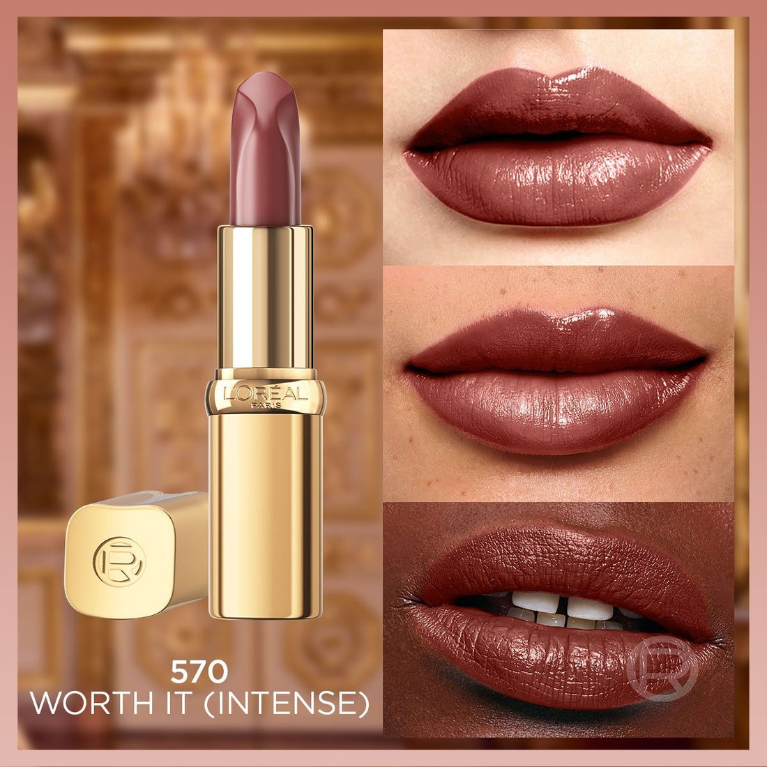 Loreal Paris Color Riche Saten Bitişli Ruj - 570 Worth It (Intense) - Melori