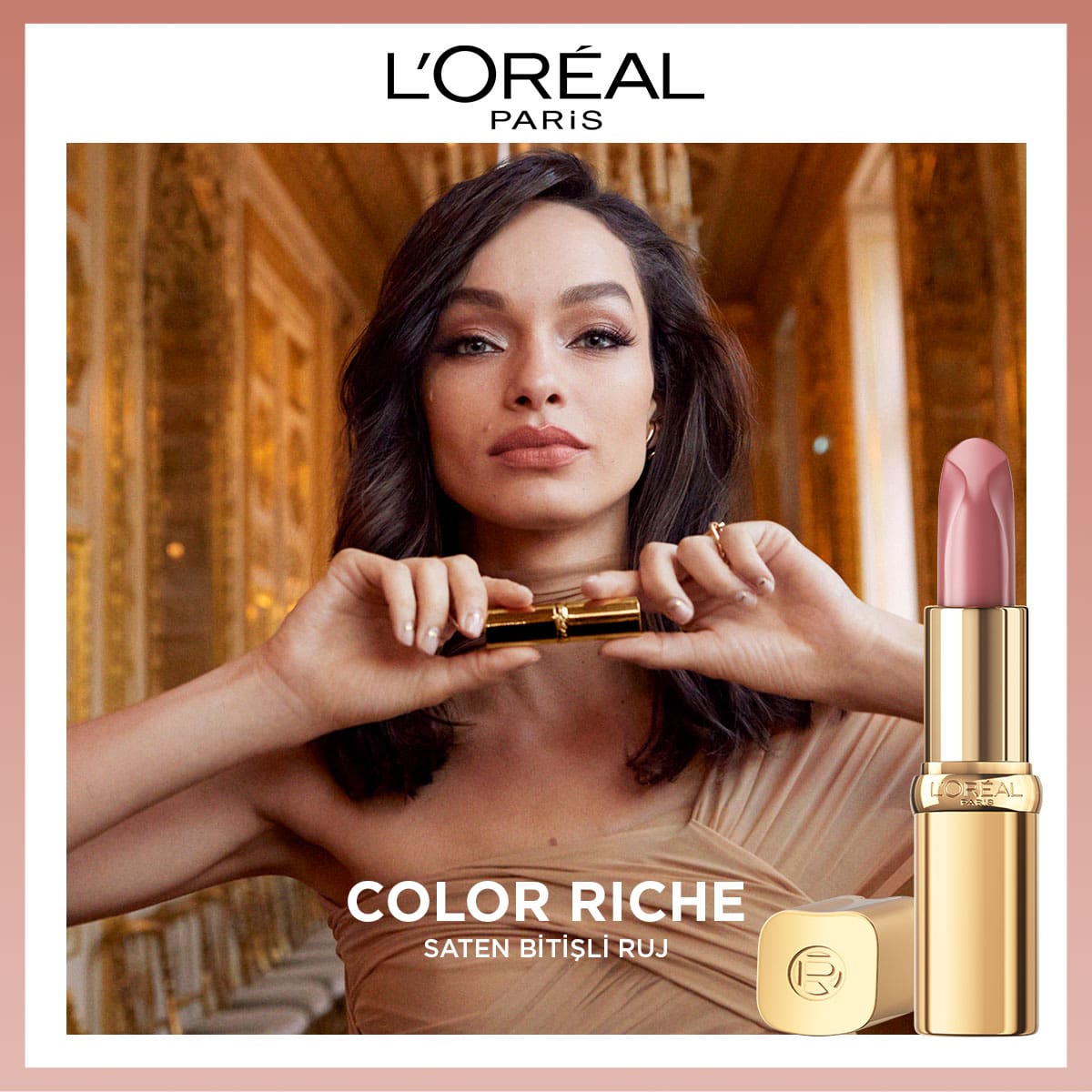 Loreal Paris Color Riche Saten Bitişli Ruj - 570 Worth It (Intense) - Melori