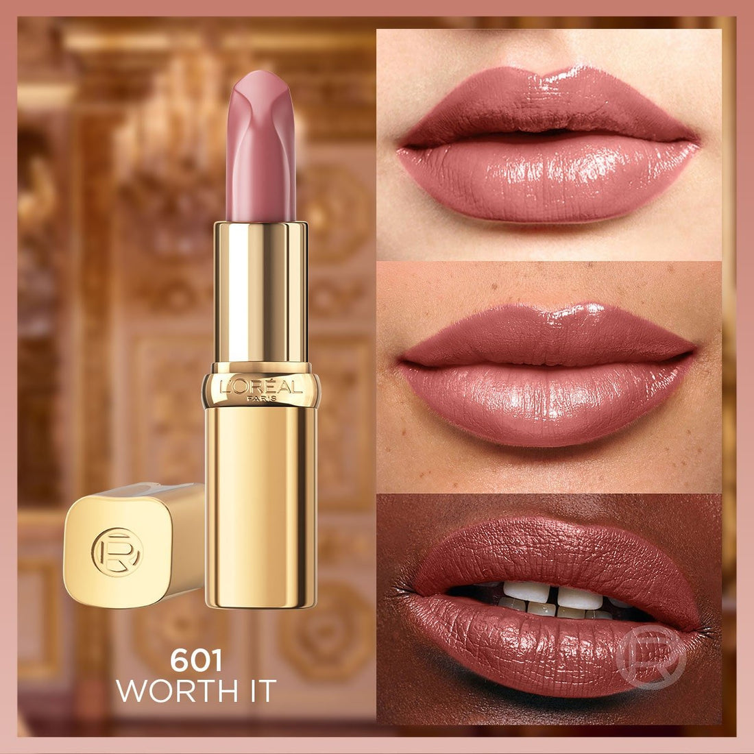 Loreal Paris Color Riche Saten Bitişli Ruj - 601 Worth It - Melori