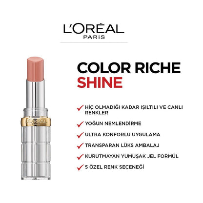 Loreal Paris Color Riche Shine Ruj 111 Instaheaven - Pembe - Melori