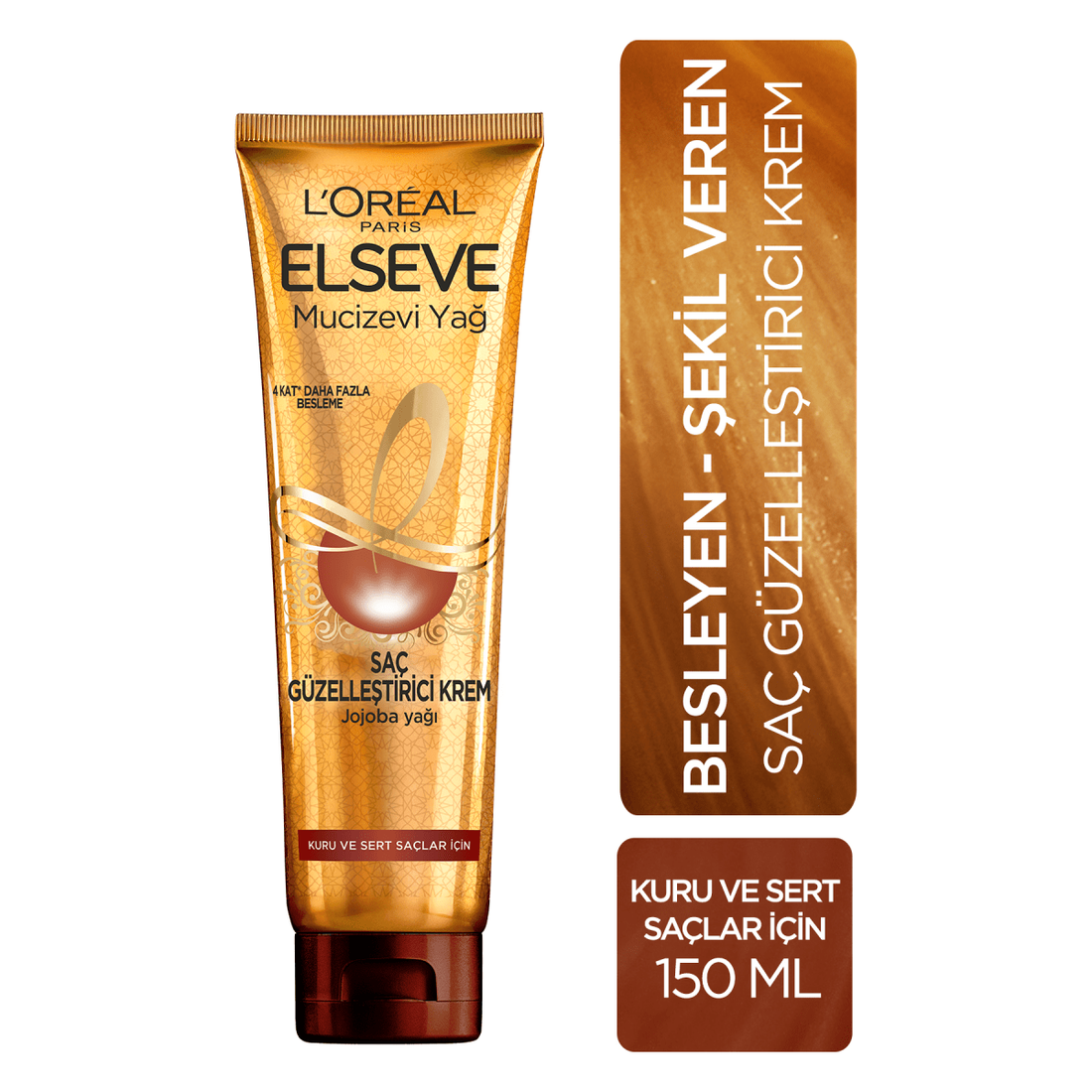 Loreal Paris Elseve Mucizevi Yağ Saç Güzelleştirici Krem 150 ml - Kuru ve Sert Saçlar - Melori