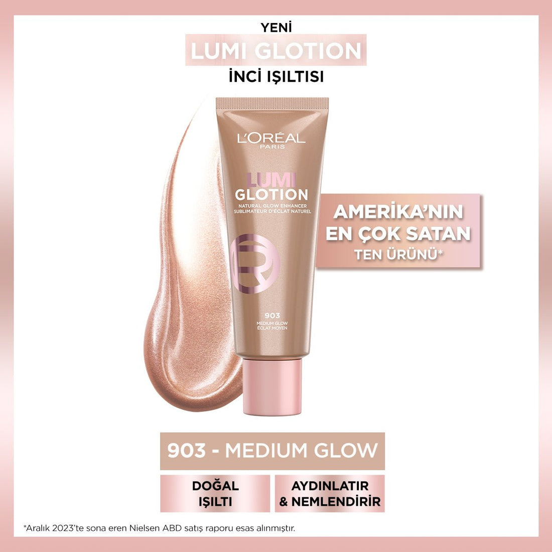 Loreal Paris Glotion All - In - One Doğal Işıltı 903 - Medium Glow - Melori