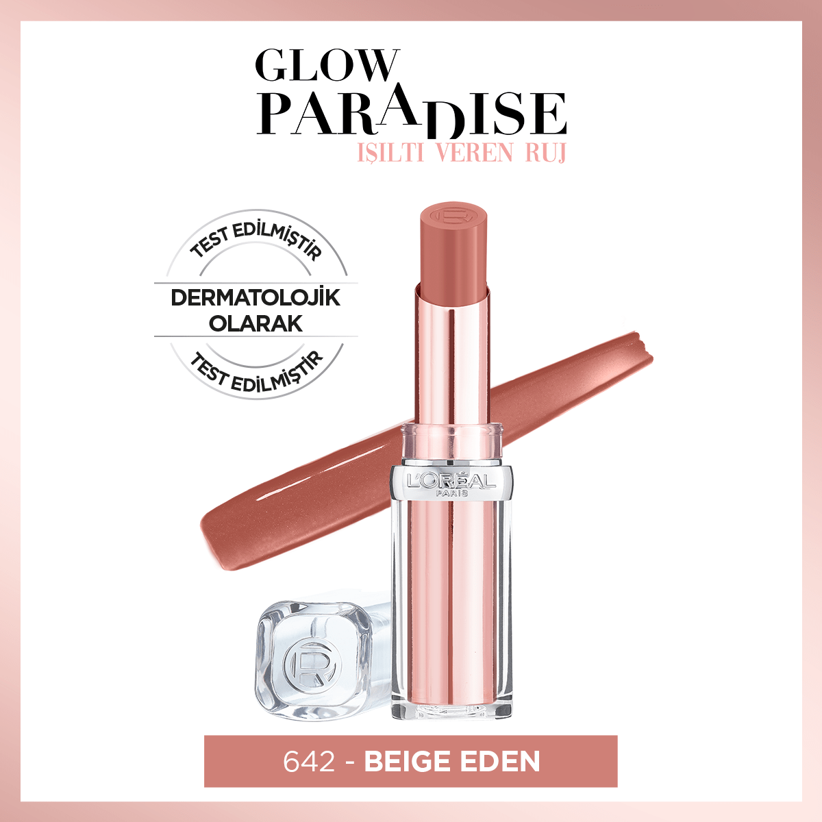 Loreal Paris Glow Paradise Balm - in - Lipstick - Işıltı Veren Ruj 642 Beige Eden - Melori