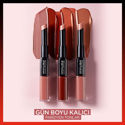Loreal Paris Infaillible 2 - Step 24 Saat Kalıcı Likit Ruj &amp; Balm - 213 Toujours Teaberry - Melori