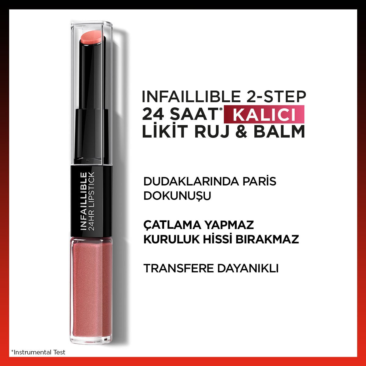 Loreal Paris Infaillible 2 - Step 24 Saat Kalıcı Likit Ruj &amp; Balm - 312 Incessant Russet - Melori