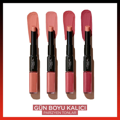 Loreal Paris Infaillible 2 - Step 24 Saat Kalıcı Likit Ruj &amp; Balm - 801 Toujours Toffee - Melori