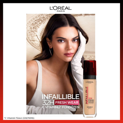 Loreal Paris Infaillible 32H Fresh Wear C Vitaminli Fondöten - 145 Rose Beige - Melori