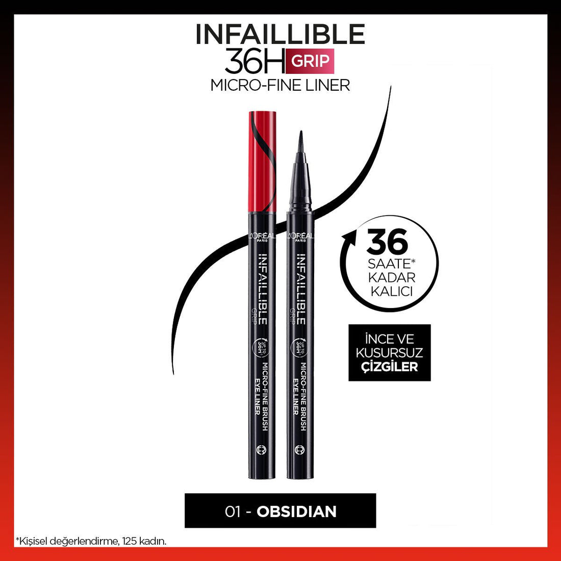 Loreal Paris Infaillible 36H Grip Micro Fine Eyeliner 01 Obsidian - Siyah - Melori