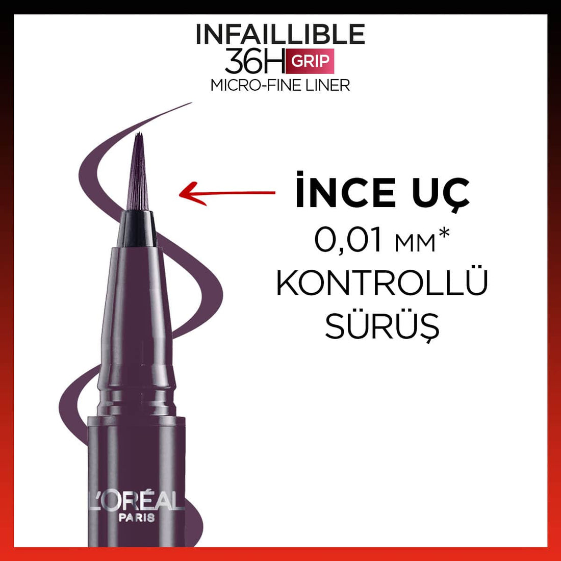 Loreal Paris Infaillible 36H Grip Micro Fine Eyeliner 04 Dew Berry - Melori