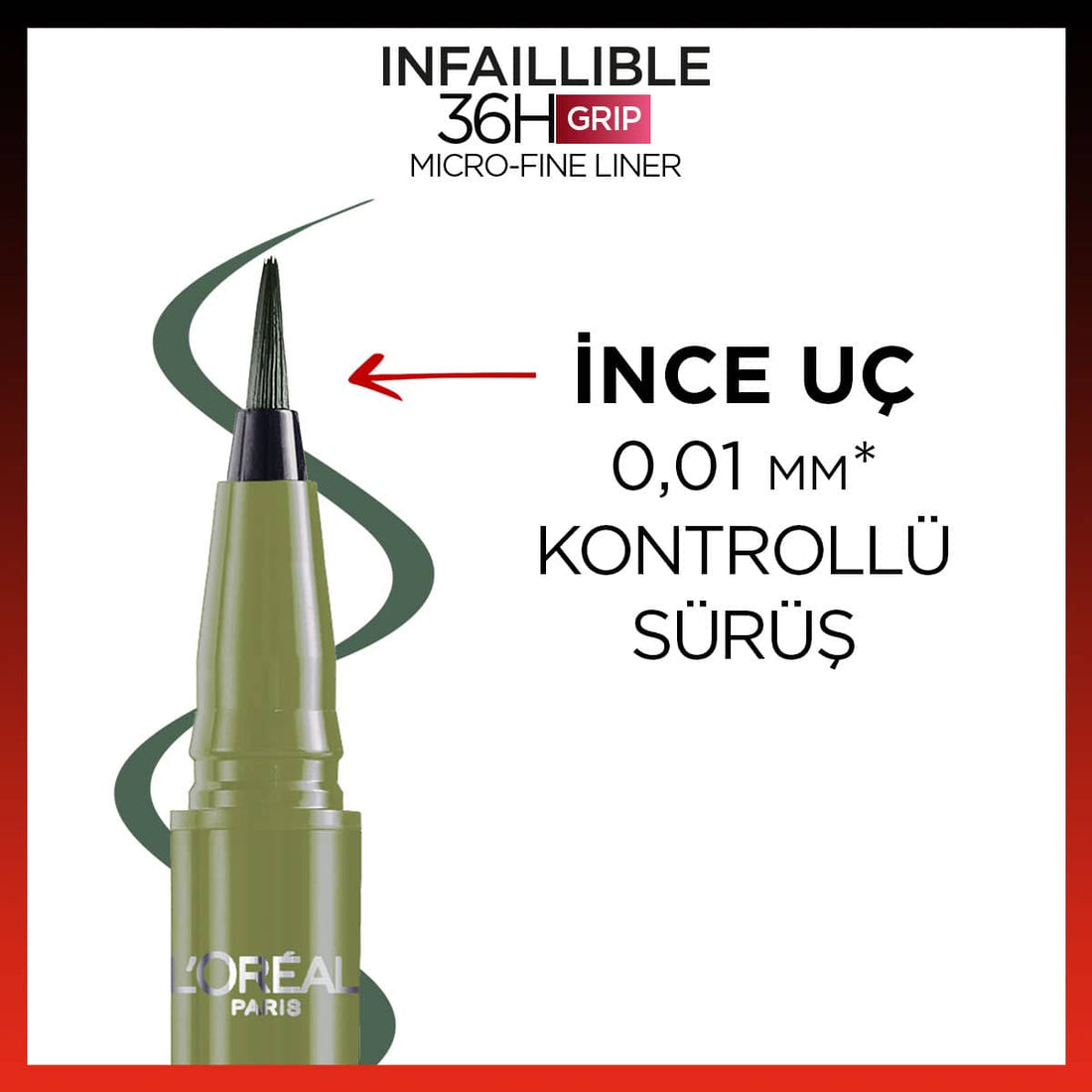 Loreal Paris Infaillible 36H Grip Micro Fine Eyeliner 05 Sage Green - Melori