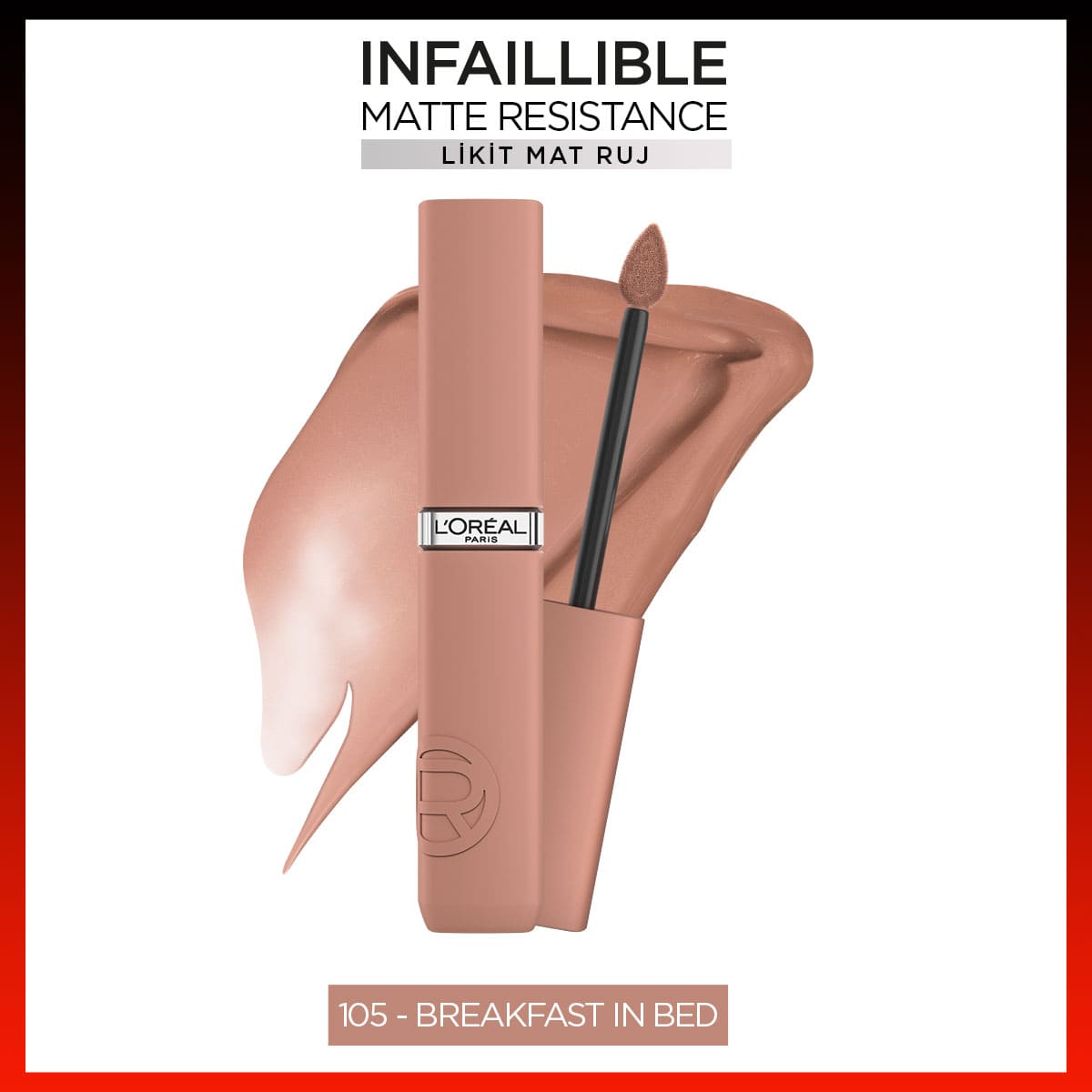 Loreal Paris Infaillible Matte Resistance Likit Mat Ruj - 105 Breakfast In Bed - Melori