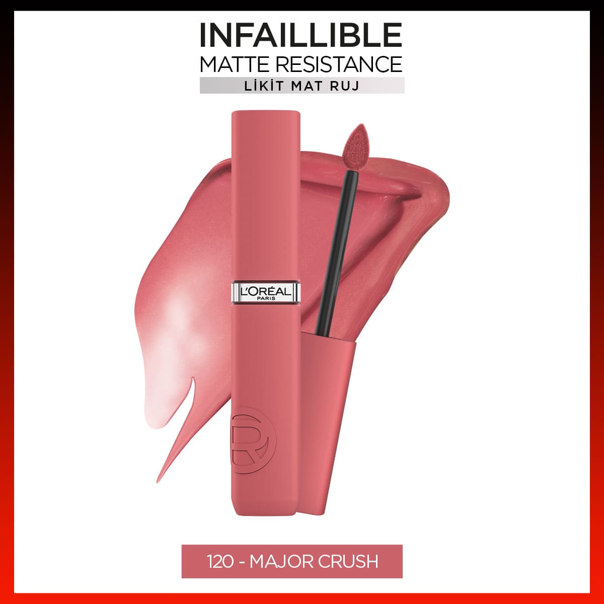 Loreal Paris Infaillible Matte Resistance Likit Mat Ruj - 120 Major Crush - Melori