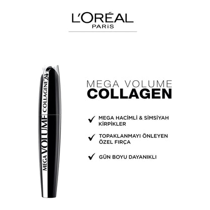 Loreal Paris Mega Volume Collagene 24H Siyah Maskara - Melori