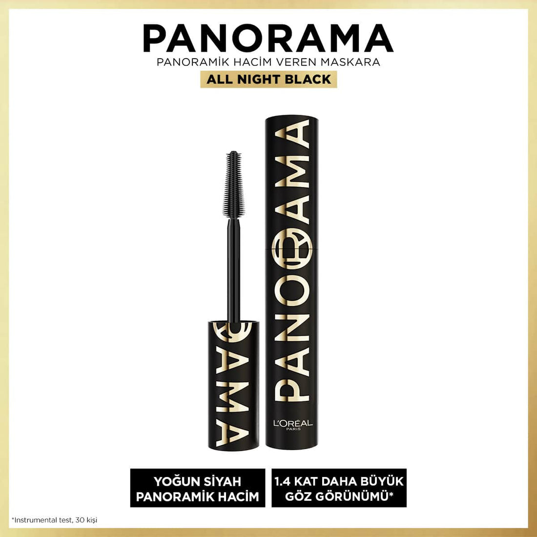 Loreal Paris Panorama Hacim Veren Maskara All Night Black - Siyah - Melori