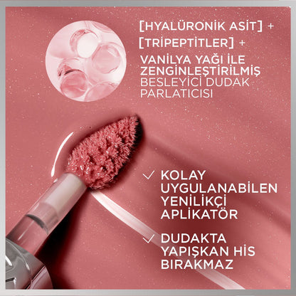 Loreal Paris Plump Ambition Hyaluron Lip Oil Besleyici ve Nemlendirici Dudak Parlatıcısı - 380 Rouge In Love - Melori