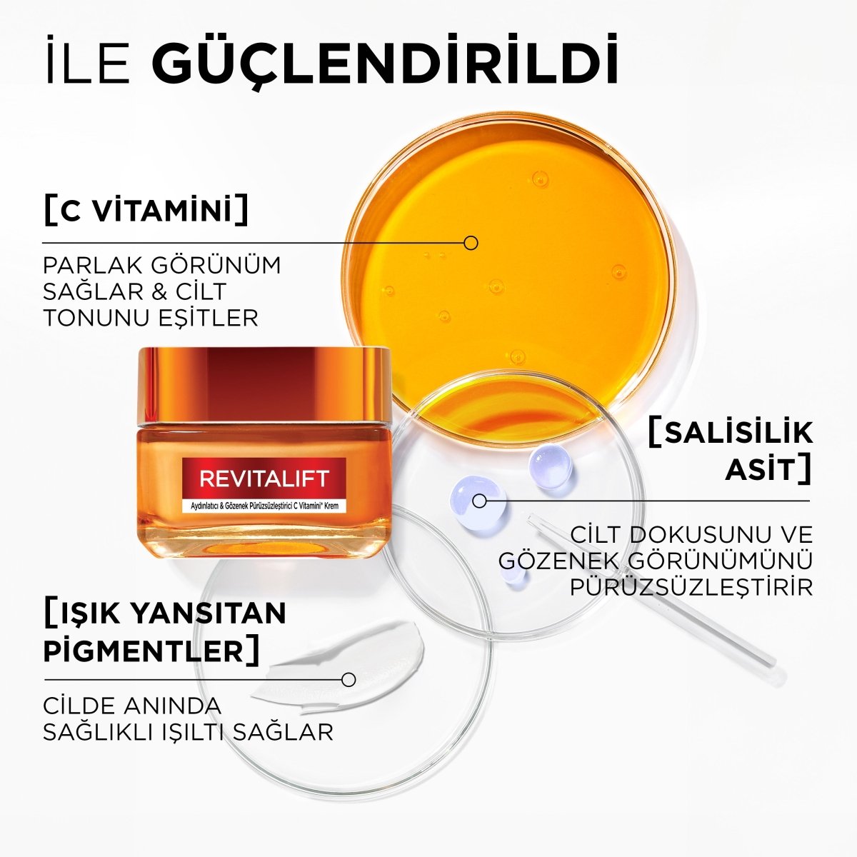 Loreal Paris Revitalift Clinical Aydınlatıcı &amp; Gözenek Pürüzsüzleştirici C Vitamini Krem - Melori