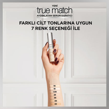Loreal Paris True Match Aydınlatan Serum Kapatıcı - 4D Light Medium 11 ml - Melori