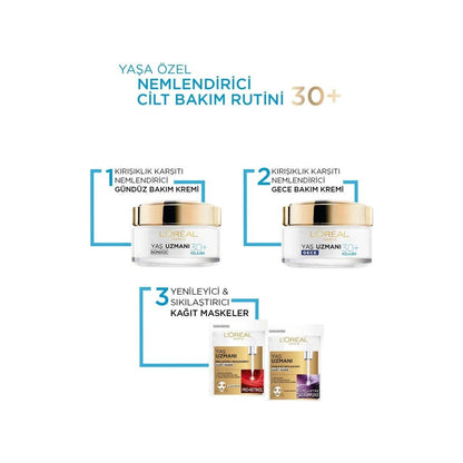 Loreal Paris Yaş Uzmanı 30+ Kırışıklık Karşıtı Nemlendirici Gece Kremi 50 ml - Melori