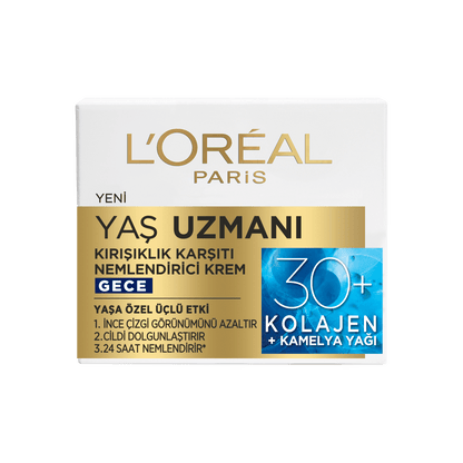 Loreal Paris Yaş Uzmanı 30+ Kırışıklık Karşıtı Nemlendirici Gece Kremi 50 ml - Melori